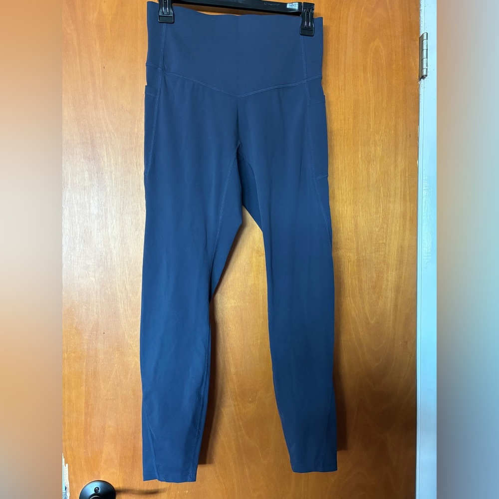 Halara High Waisted Leggings Navy Blue Pocket Yoga Workout Athleisure